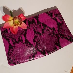 Purple Python Clutch